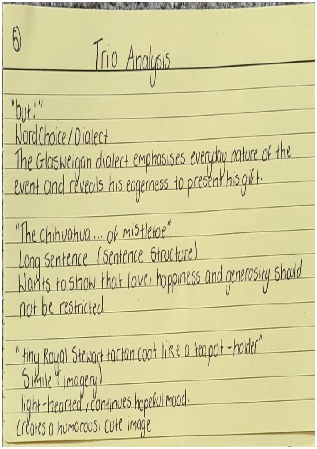 The Analysis
"trio"
Word Choice
Connotations of three people playing music together /in harmony
With one / three kings / Wise men from the N