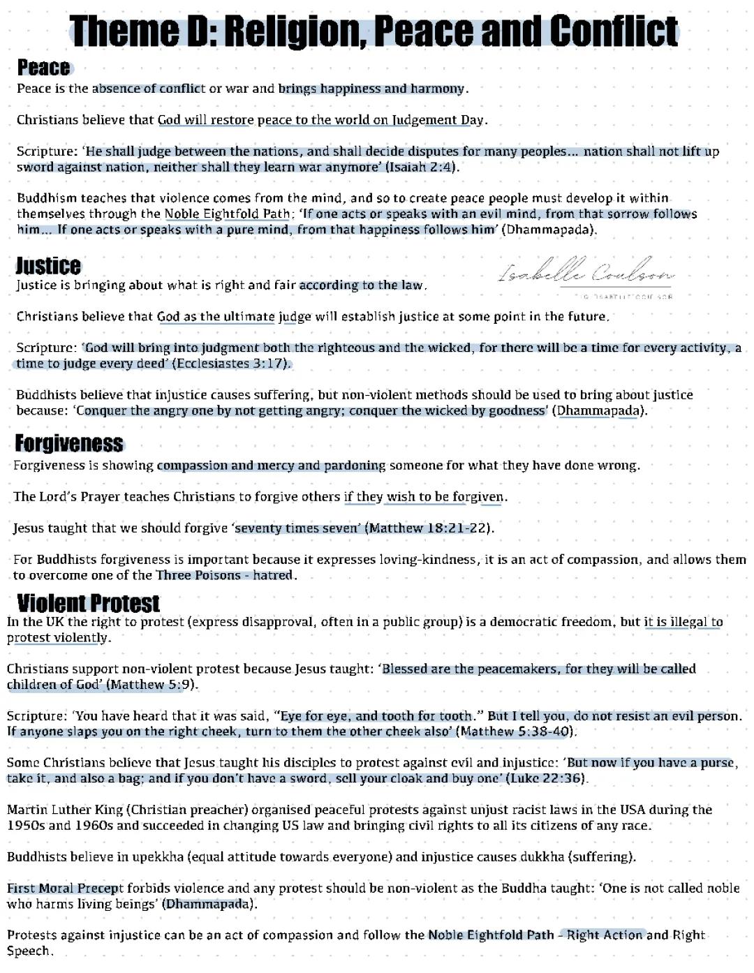 Religion, peace and conflict. GCSE Religious Studies.