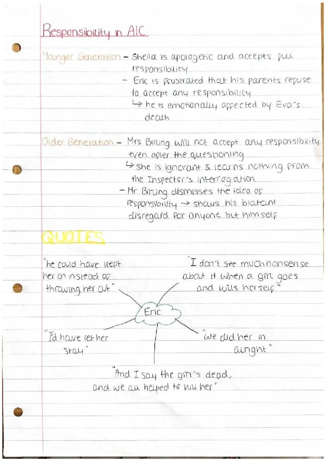 Easy Responsibility Stuff in An Inspector Calls