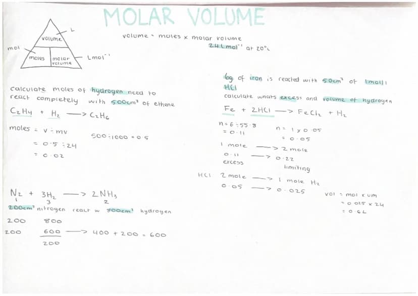 which is
in exces5
carbonate reacts with 100cm³
CaCO₂ + 2HC
1
2
n=m=gfm
= 10-100
= 0.1 moles
некон
Ca (03
1 mole
0-1 moles
EXCESS CALCS
exce