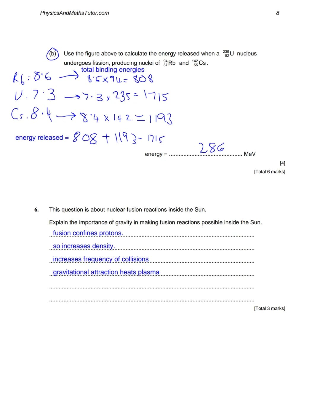 1.
2.
PhysicsAndMaths Tutor.com
Describe briefly one scattering experiment to investigate the size of the nucleus of the
atom.
Include a des