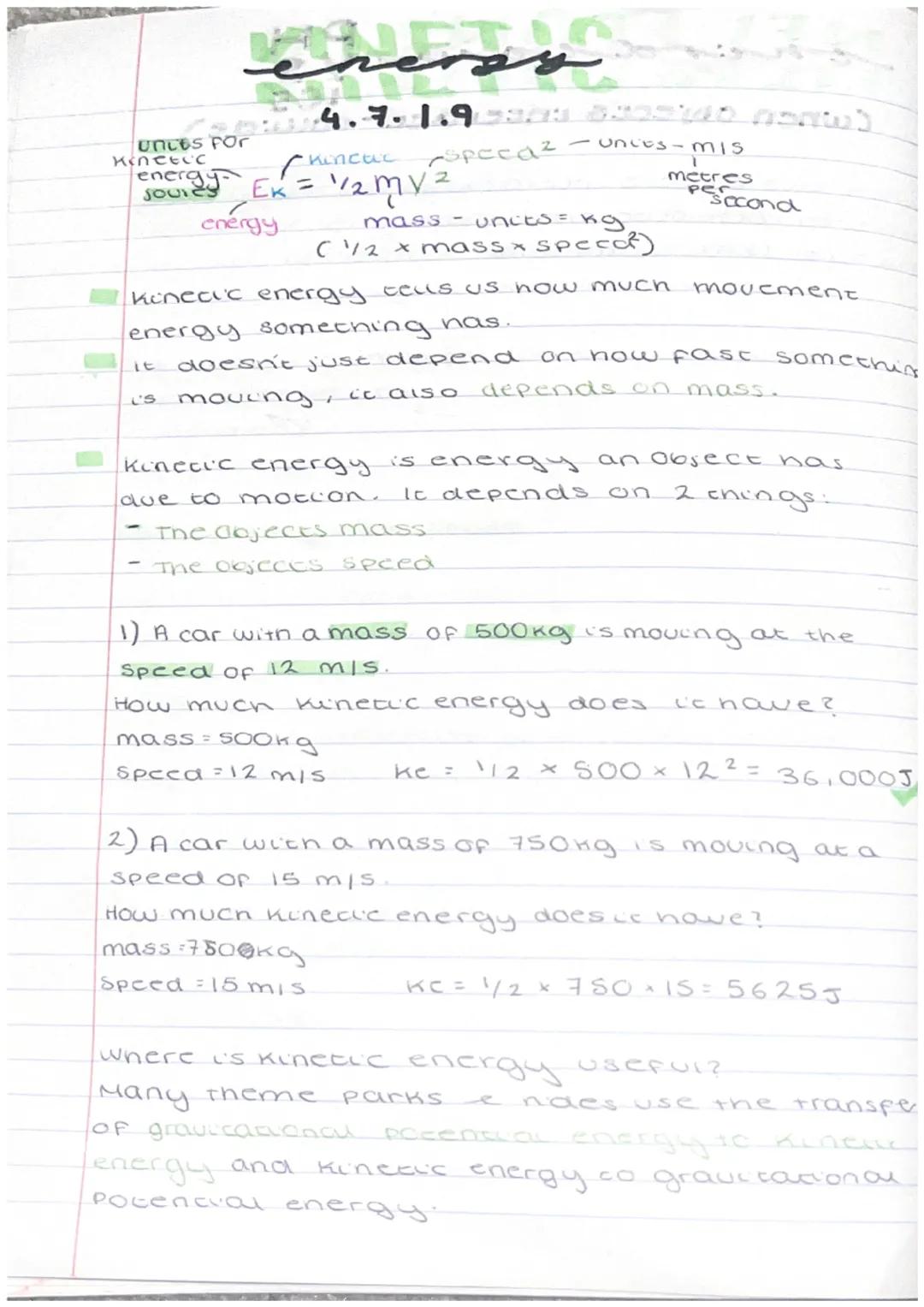 s for
Unces For
Kinetic
eneras
4.7.1.92 $350 nsaw)
-unces-mis
Chincuic
encray Ex = 1/2 My 2
energy
-
-
Speed²
mass - unces = kg,
(1/2 x mass
