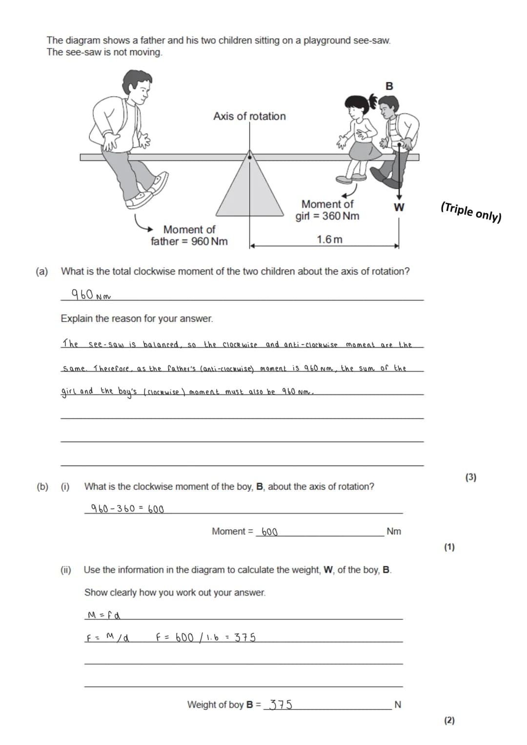 GCSE Physics - Paper 2 calculation practice
T
T
THT
HT
T HT
T
weight = mass x gravitational field strength
work done = force x distance (alo