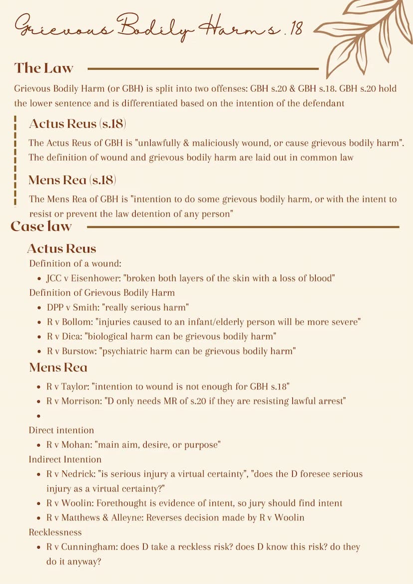 Non fatal
offenses
against
the
person Assault
The Law
The law on assault is mainly defined within common law, but in 2003 the UK parliament
