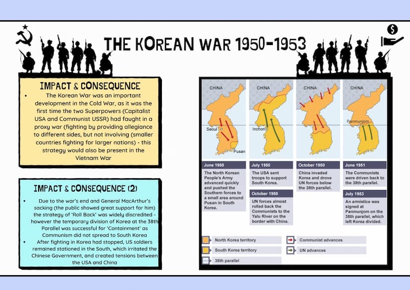 ●
THE KOREAN WAR 1950-1953
• The Korean War lasted three years
and peace was only achieved after
it was at a stalemate
●
INTRO
The decade po