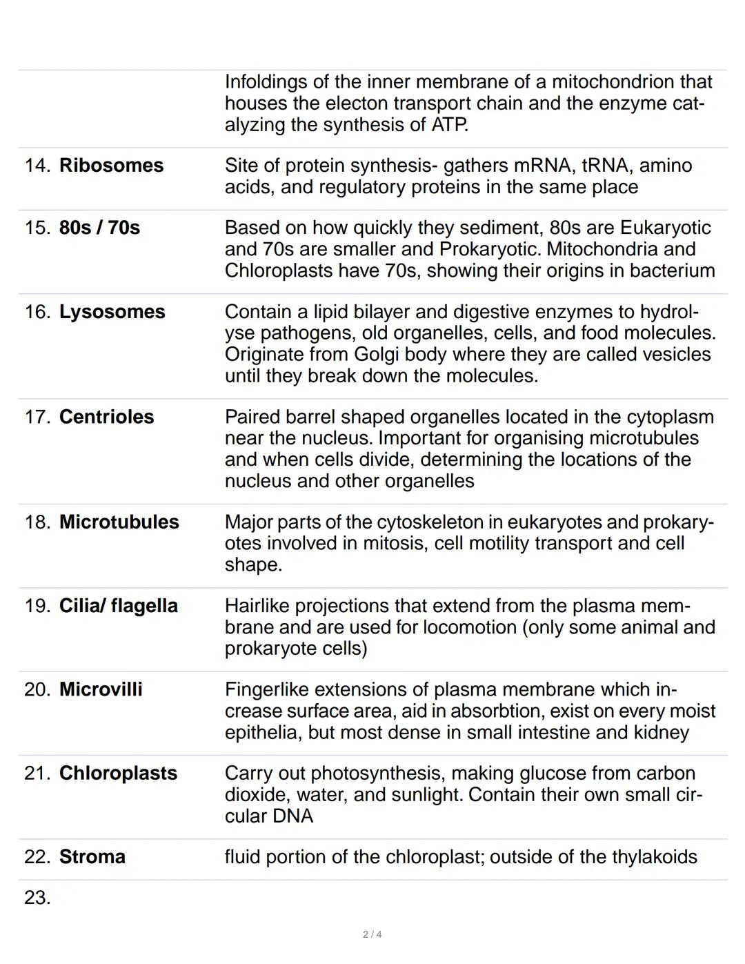 1. Cell Ultrastructure
1. Resolution vs
Magnification
2. Cell surface
membrane
3. Nuclear envelope Double membrane enclosing nucleus
4. Nucl