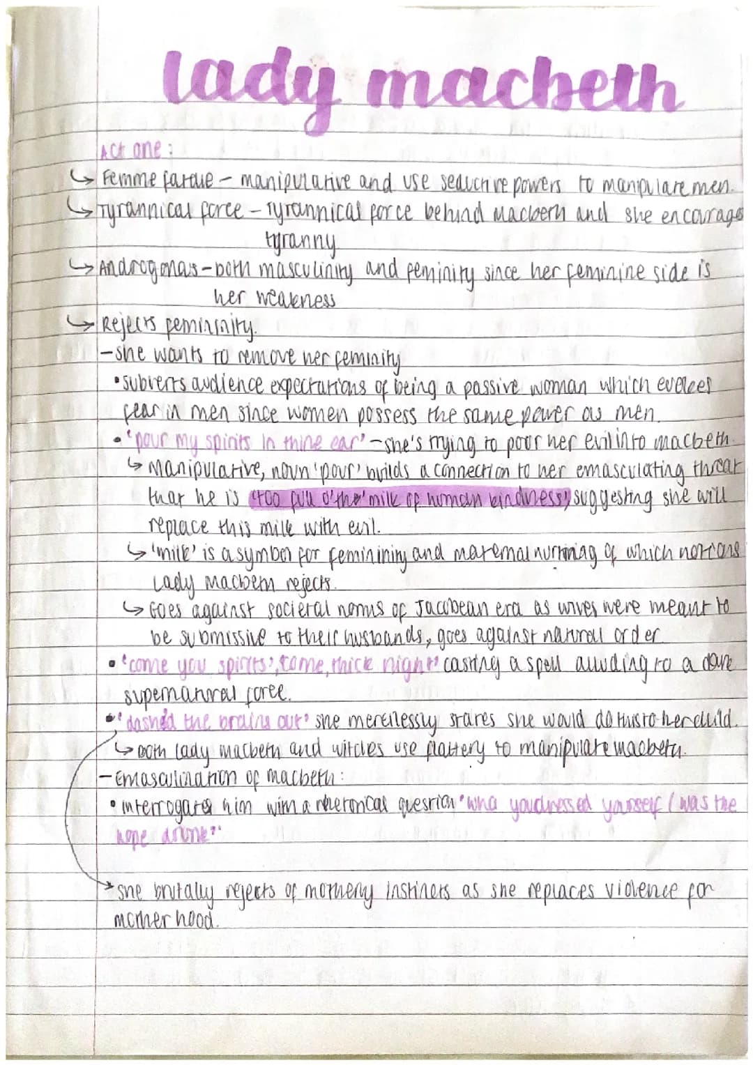 Macbeth GCSE notes