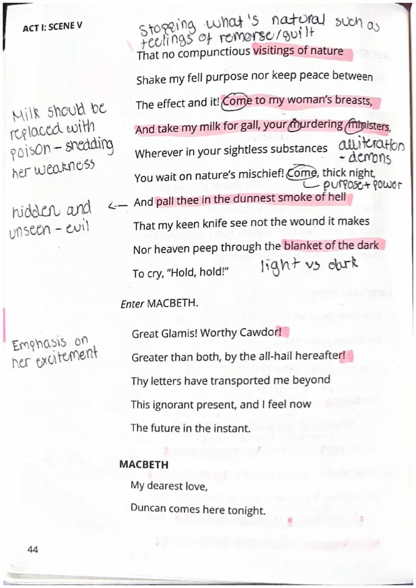 SCENE V
ACT I: SCENE V
Inverness. Macbeth's castle.
Enter LADY MACBETH, reading a letter.
LADY MACBETH
"They met me in the day of success, a