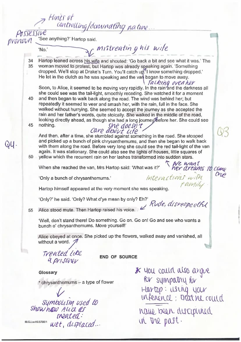 Q1
Source A
This extract is from the beginning of a short story by H E Bates, set in the 1930s. Hartop
and his wife own a van from which the