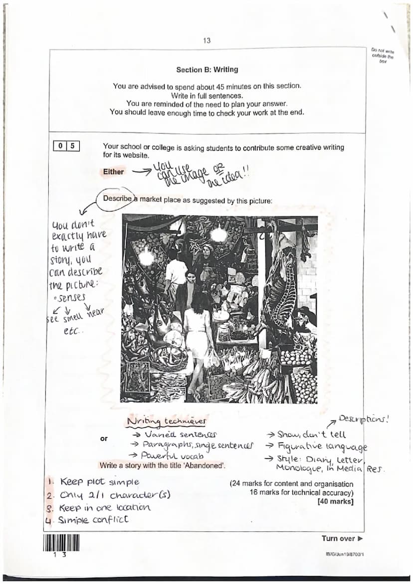 Q1
Source A
This extract is from the beginning of a short story by H E Bates, set in the 1930s. Hartop
and his wife own a van from which the