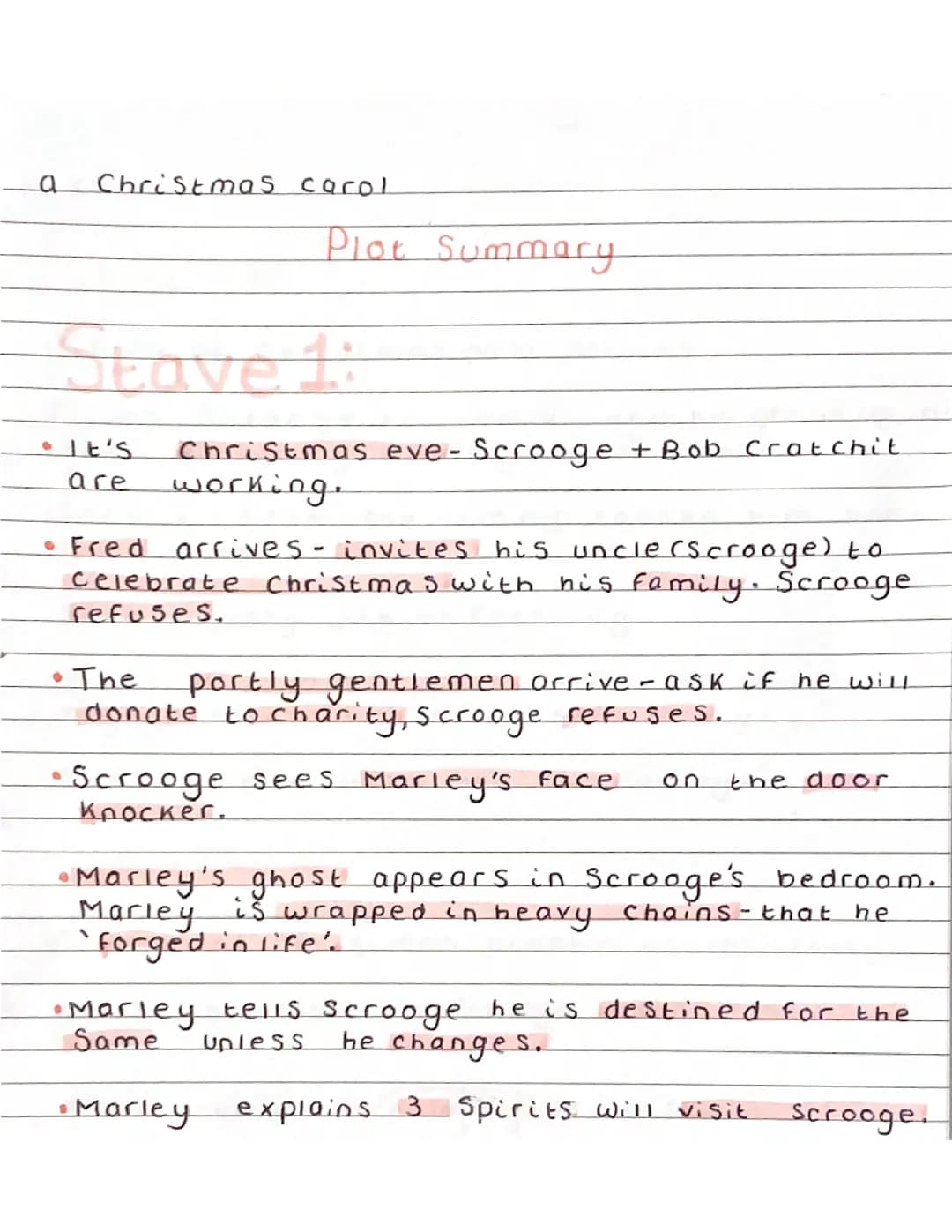 A Christmas Carol plot summary 