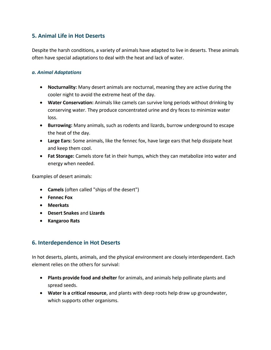 Hot Deserts - GCSE Geography
Hot deserts are extreme environments characterized by their arid conditions, high
temperatures, and very little