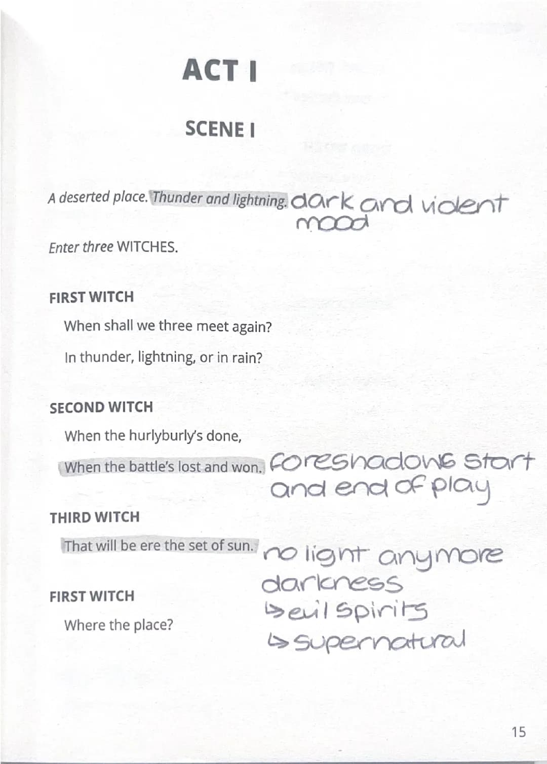 Macbeth act 1 scene 1 and 2 annotations 