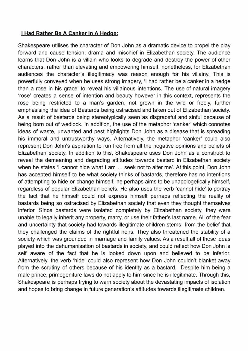 Merry War:
In this extract, Shakespeare presents the relationship between Beatrice and
Benedick as an unusual one from an Elizabethan perspe