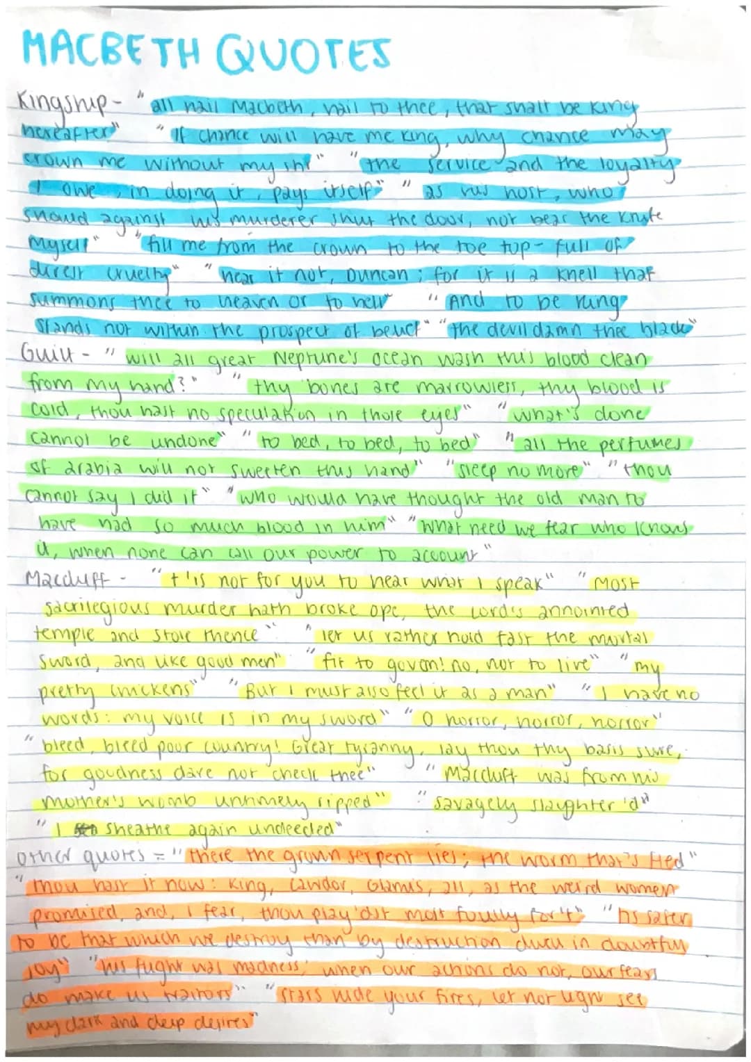 macbeth quotes 