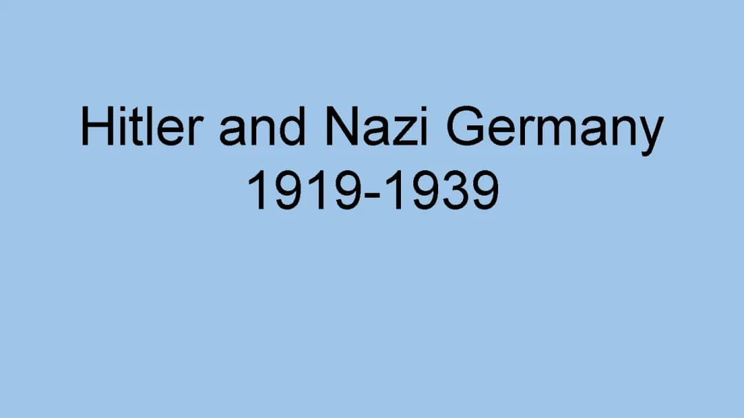 Quiz on Nazi Germany: Bbc Bitesize KS3 and National 5 History