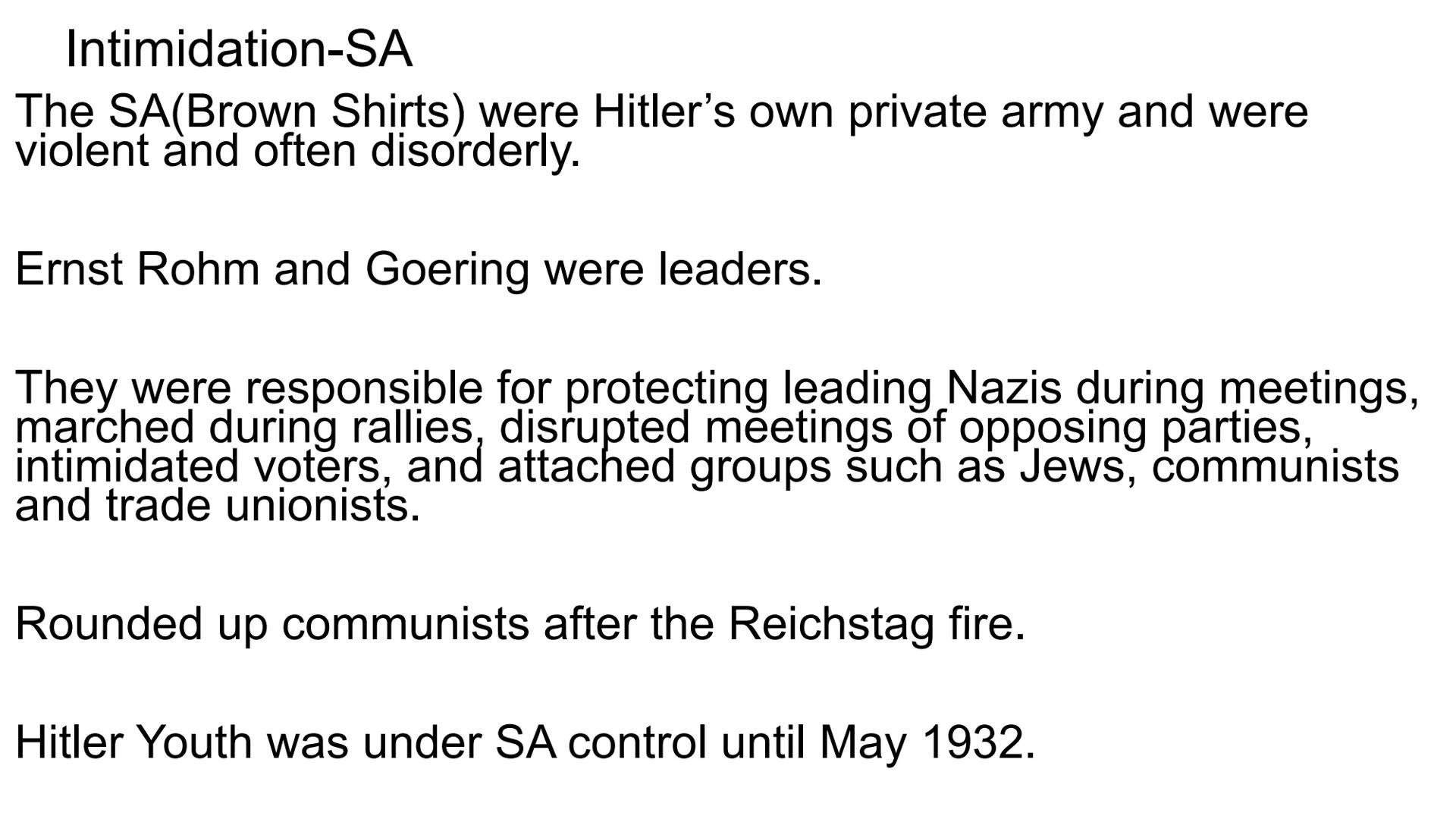 Hitler and Nazi Germany
1919-1939 Problems for Germany at the end of WW1
Navy Blockage
Government and economy relied on imports of food and 