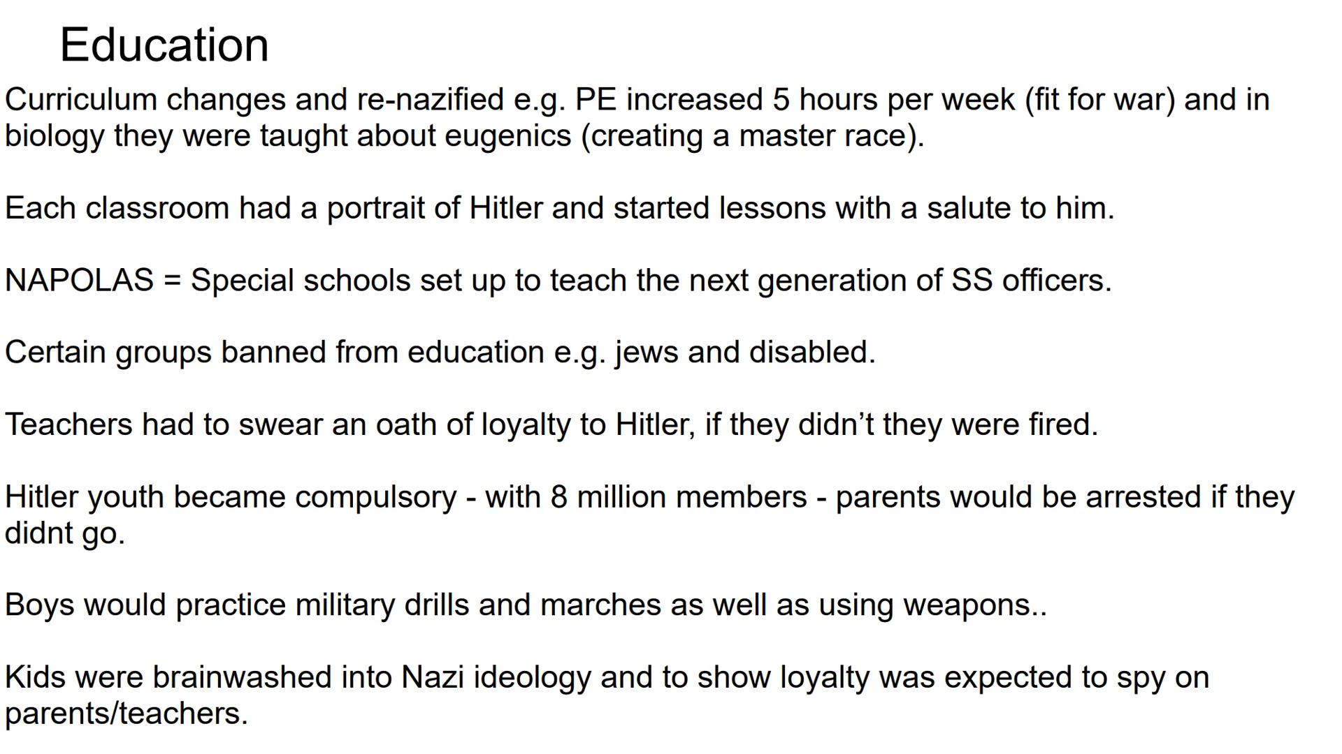 Hitler and Nazi Germany
1919-1939 Problems for Germany at the end of WW1
Navy Blockage
Government and economy relied on imports of food and 