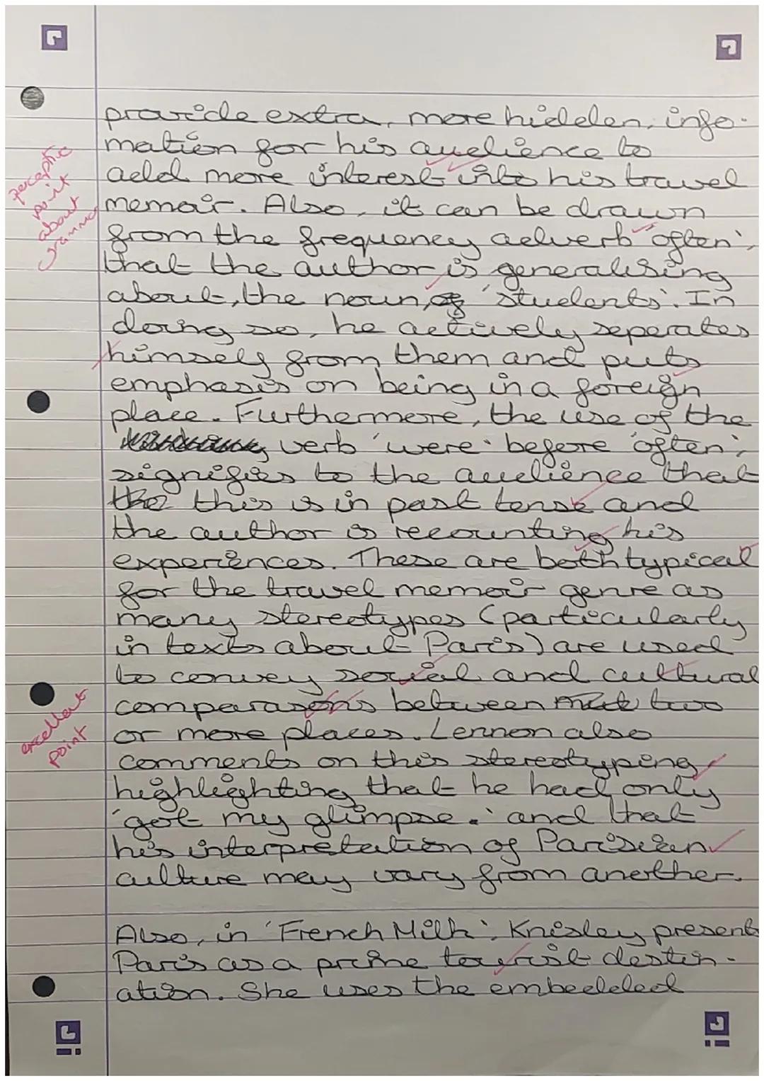 Compare how the writer of French Milk and
Foreign Correspondent present Paris
French Milk is a hybrål genre graphie
novel. It combines a jou
