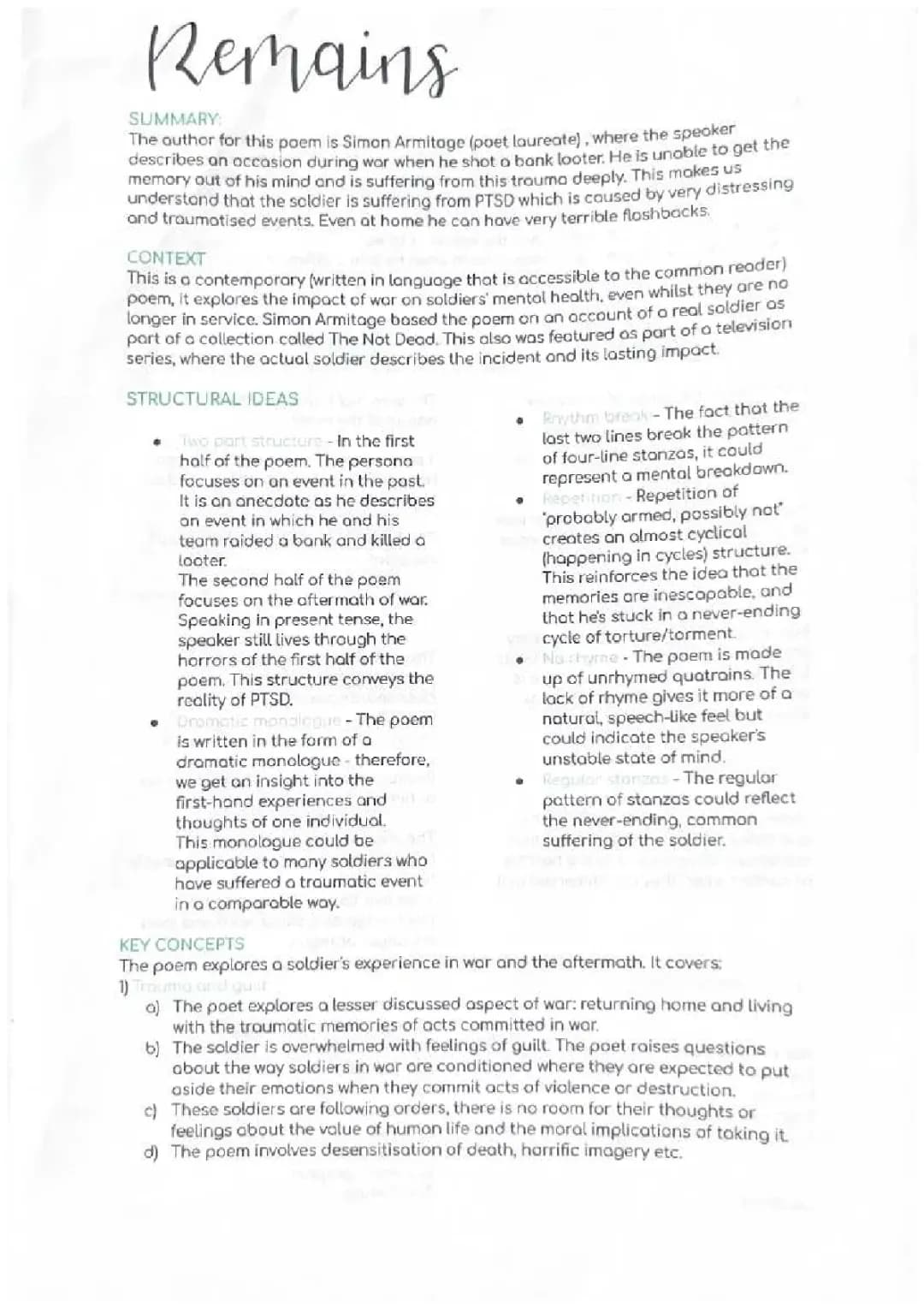 Remains Revision