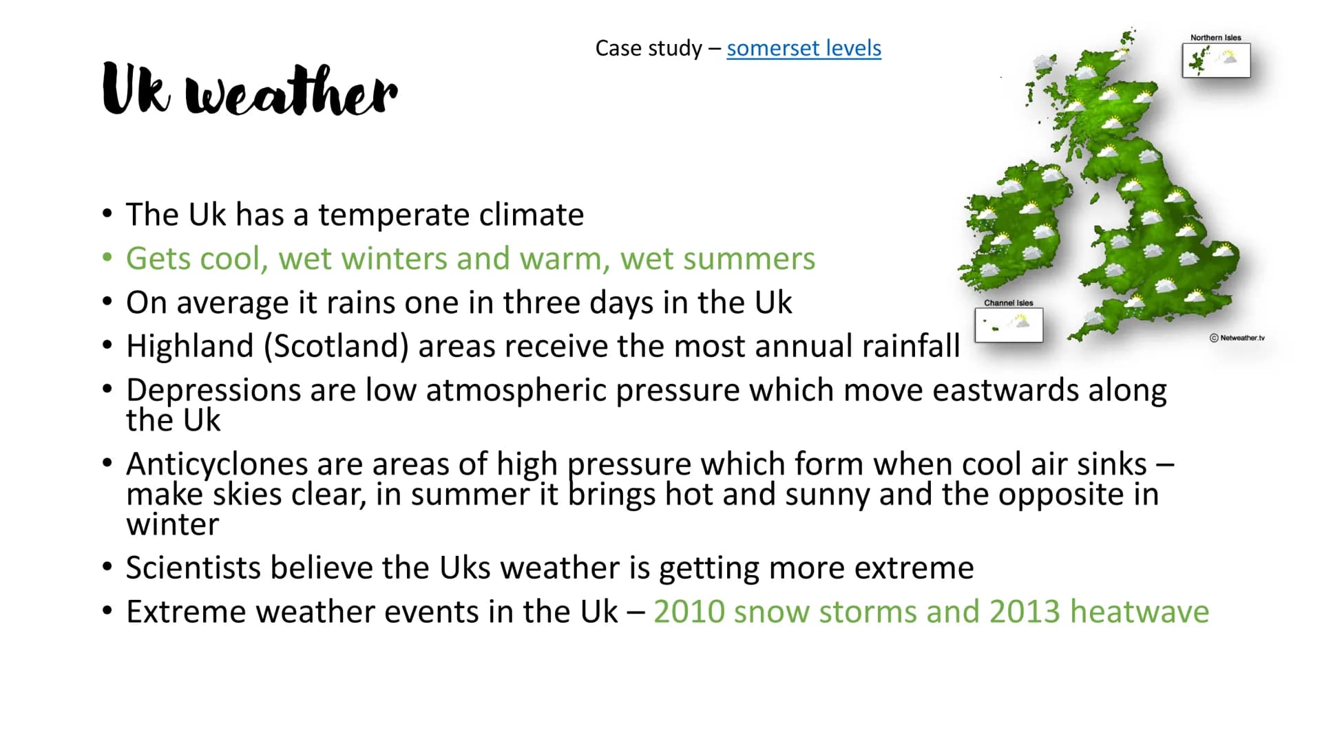 Natural hazards
For GCSE geography Climate change
Orbital changes – changes in the pathway of the earth around the sun
• Global warming - gr