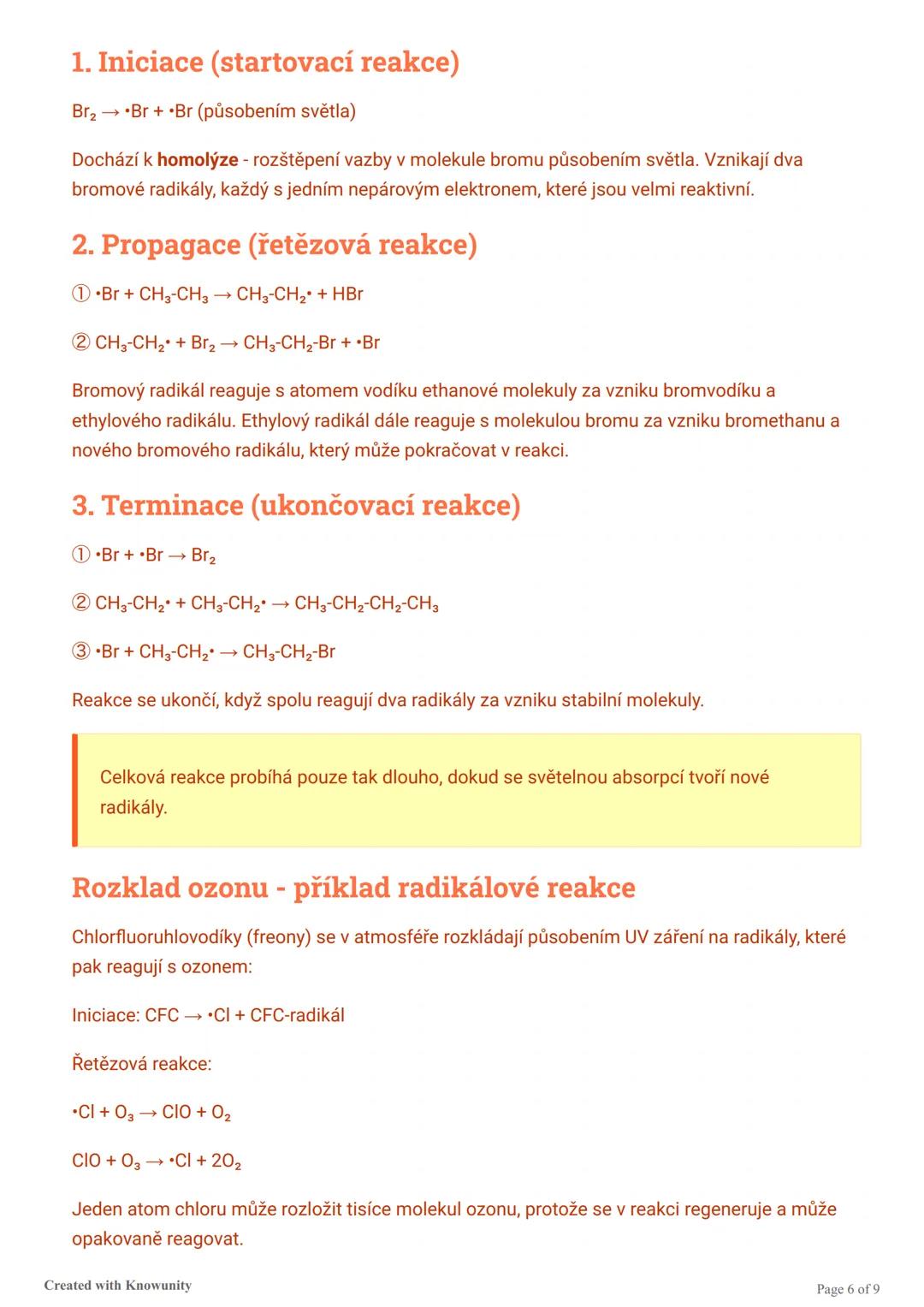 Organická chemie
Studijní materiál o organické chemii zaměřený na homologické řady alkanů a alkenů,
radikálovou substituci, elektrofilní adi