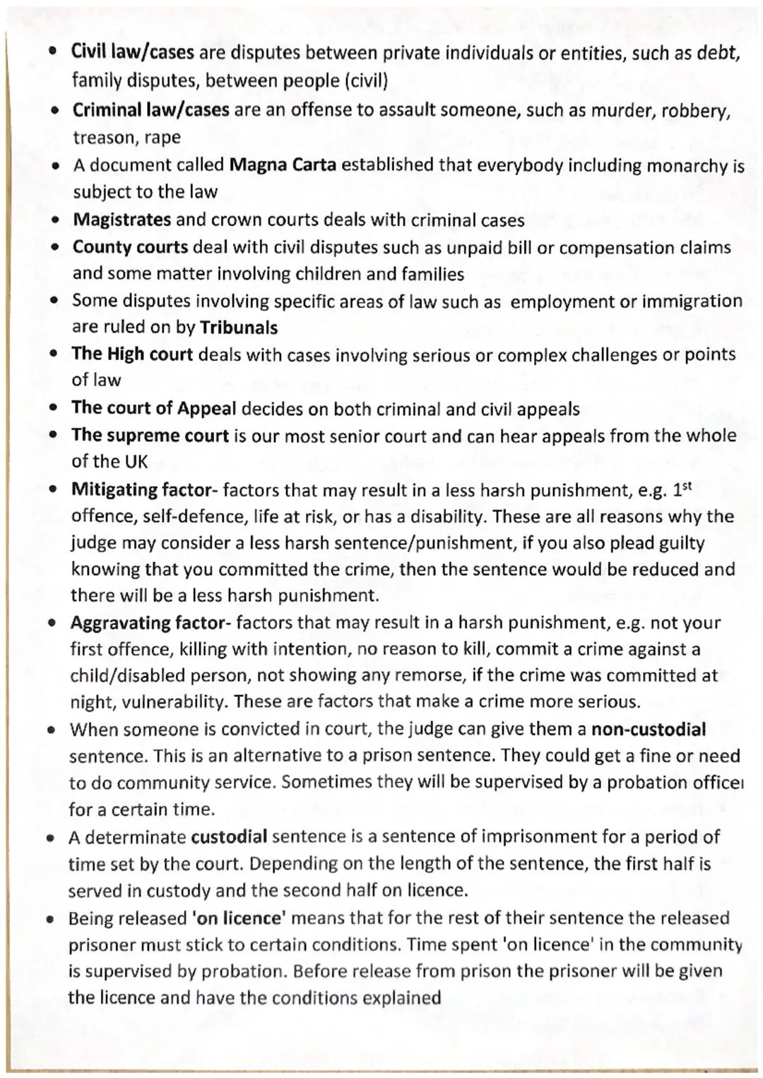 # The court system

• Rather than being designed from scratch, our courts system has evolved and
developed over 1,000 years. This has led to