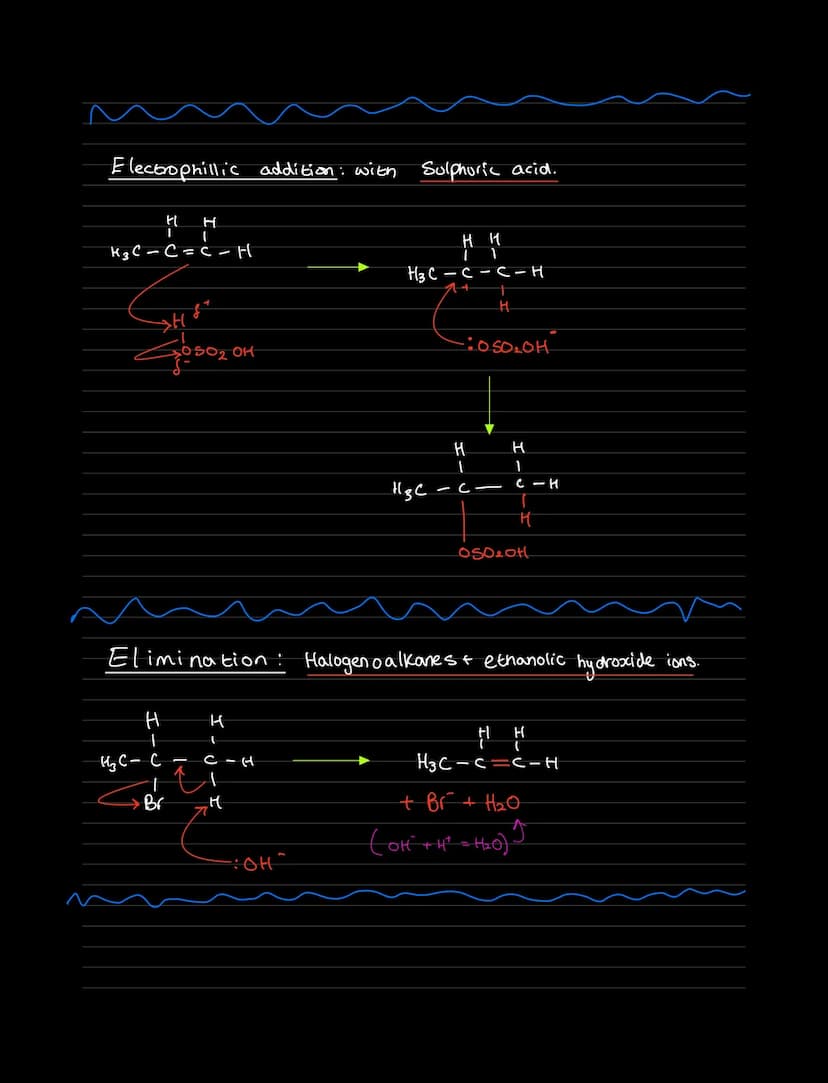 Electrophillic addition:
H
C = C
I
H
H
H
»Brd"
FBIR
H
1
H₂C- C = C-C3H
Shar
Gorf
H
Alkene
ни
1
+
H-C-C - H
1+
Br
1
Br
Electrophillic additio