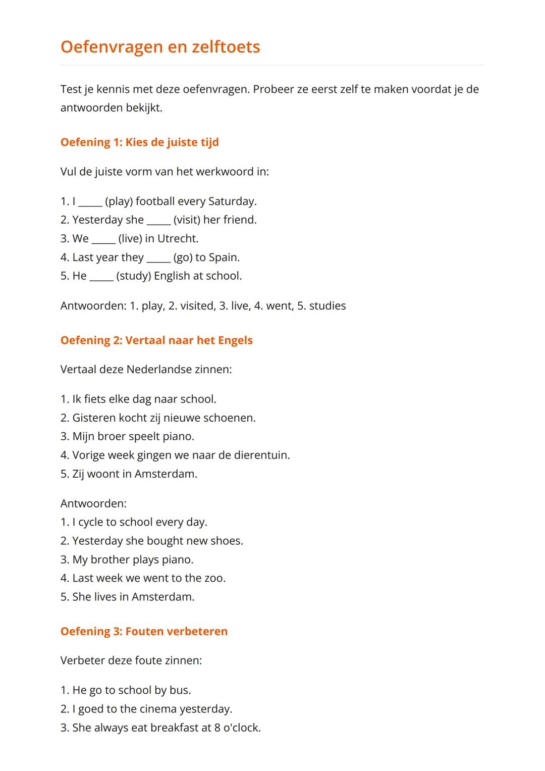 Engelse werkwoordstijden:
tegenwoordige en verleden tijd
Leer de basisregels van Engelse werkwoordstijden met praktische
voorbeelden
Engels 