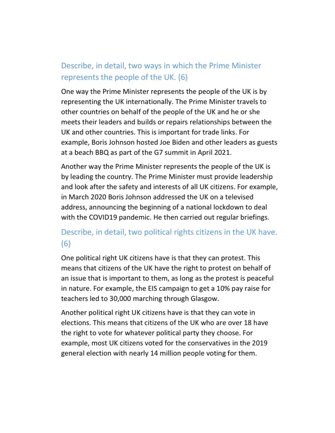 
<p>In the United Kingdom, two key features of democracy are freedom of speech and free media. Freedom of speech allows UK citizens to expre