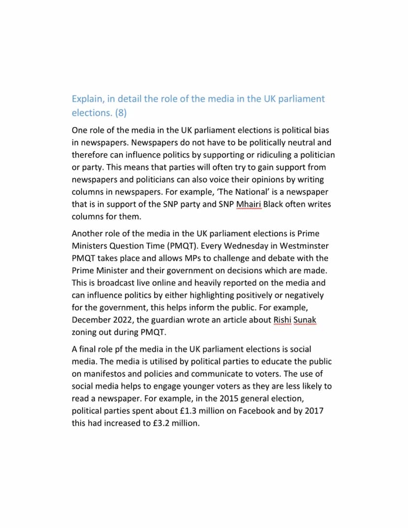 
<p>In the United Kingdom, two key features of democracy are freedom of speech and free media. Freedom of speech allows UK citizens to expre