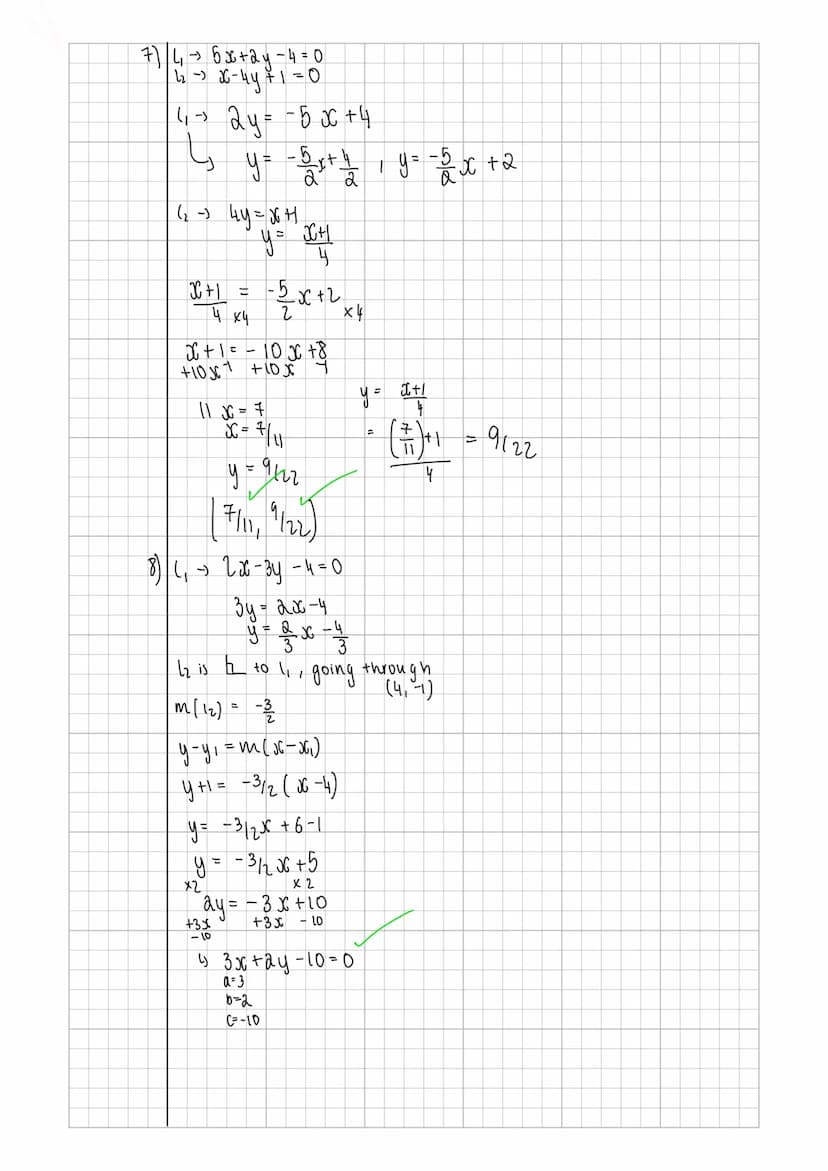 Thursday 17 November 2022
Chapter 5 Revision
Maths Genie (The Equation of a hine)
1) y - y₁ = m ( x-x₁)
m= −9-1 = − 6 = -3
4-2
2
y = c - 3 x