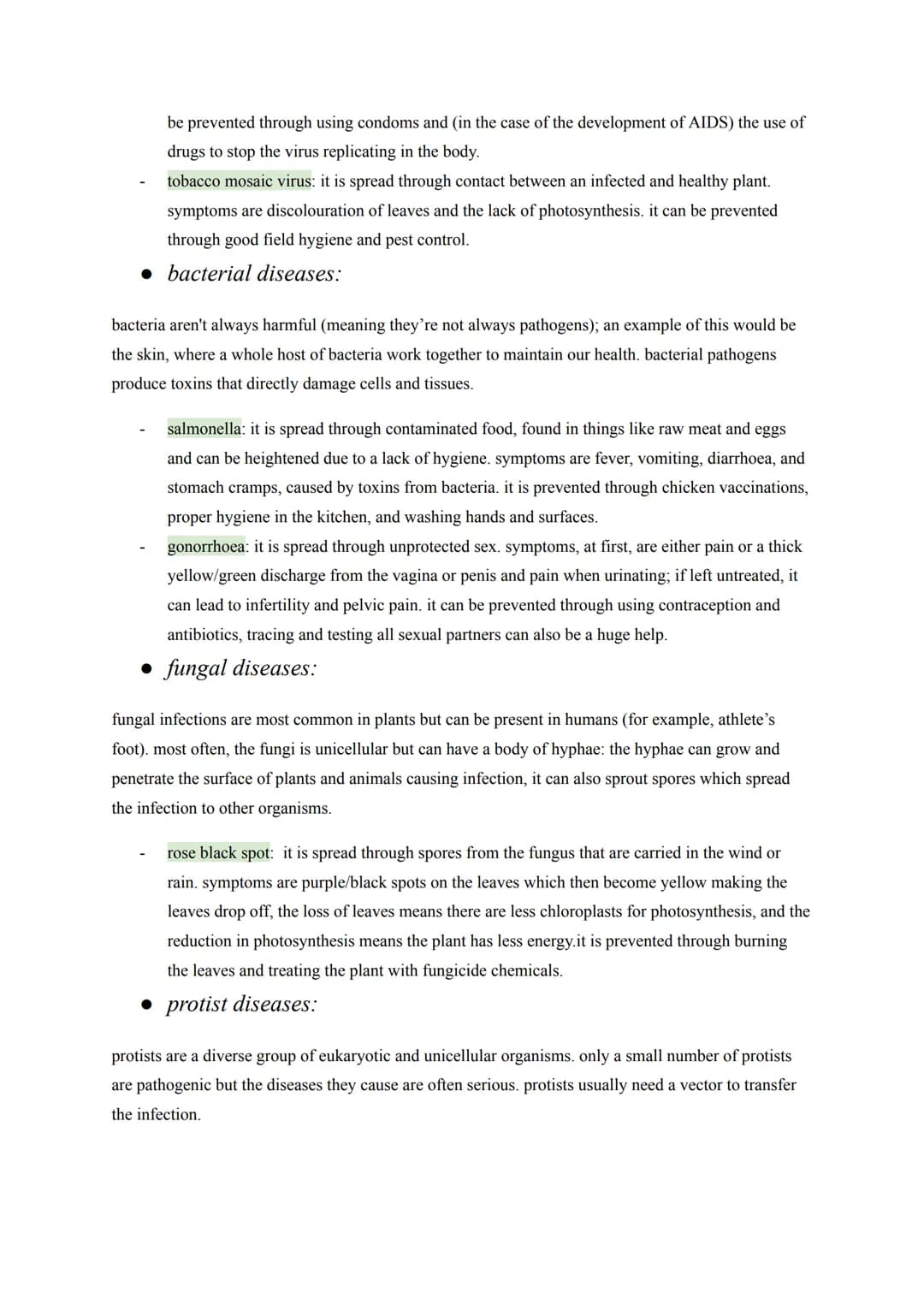 biology: infection and disease
communicable diseases:
pathogens are microorganisms that cause infectious disease. they can infect plants or 