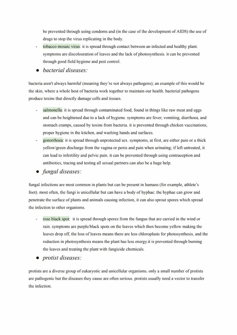 biology: infection and disease
communicable diseases:
pathogens are microorganisms that cause infectious disease. they can infect plants or 