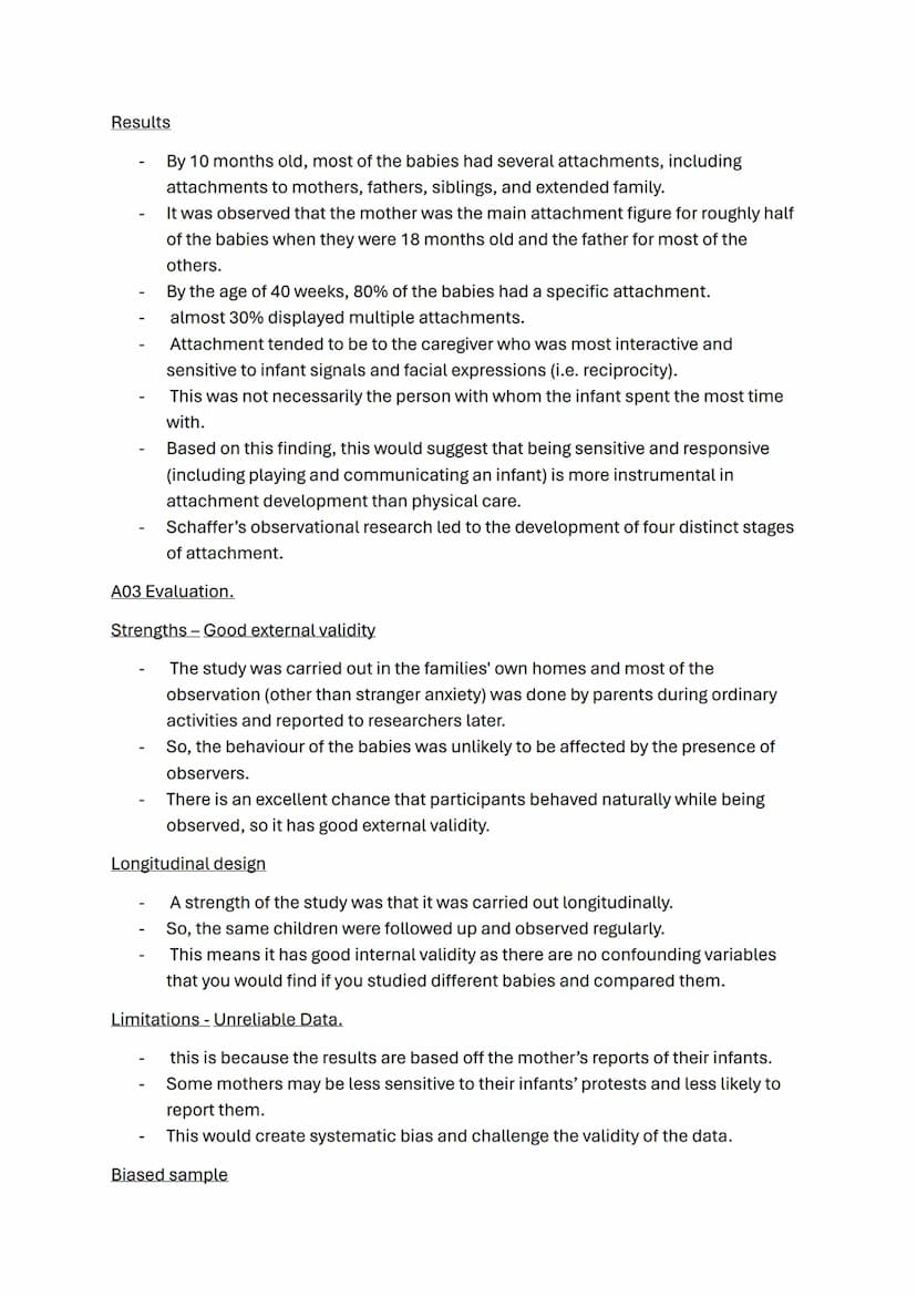 Attachment topic notes
Caregiver infant interactions.
A01 reciprocity
A03
-
Refers to how 2 people interact.
Mother-infant interactions are 