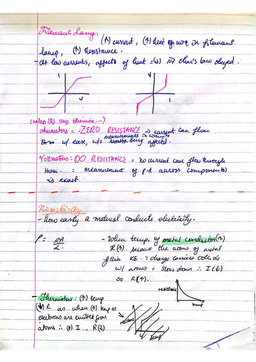 ELECTRICITY -Aunitors = O resistance
Current = flow of etc. charge per whit thime
or/ the rate of flow of change.
1 = 40/ht.
Per
Potential d