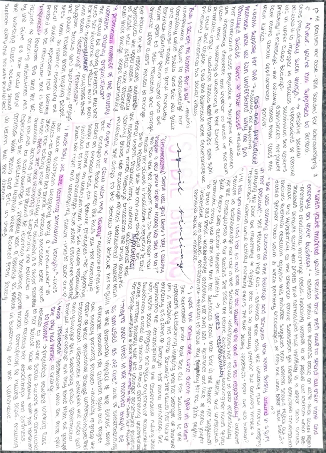 WJEC An Inspector Calls Grade 9 Key Quotes and Analysis
