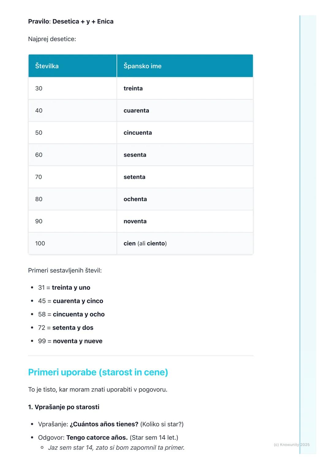 # Številke od 0 do 100

Pregled števil od 0 do 100

Števila so osnova za sporazumevanje. Rabimo jih, da povemo starost, cene,
telefonske šte