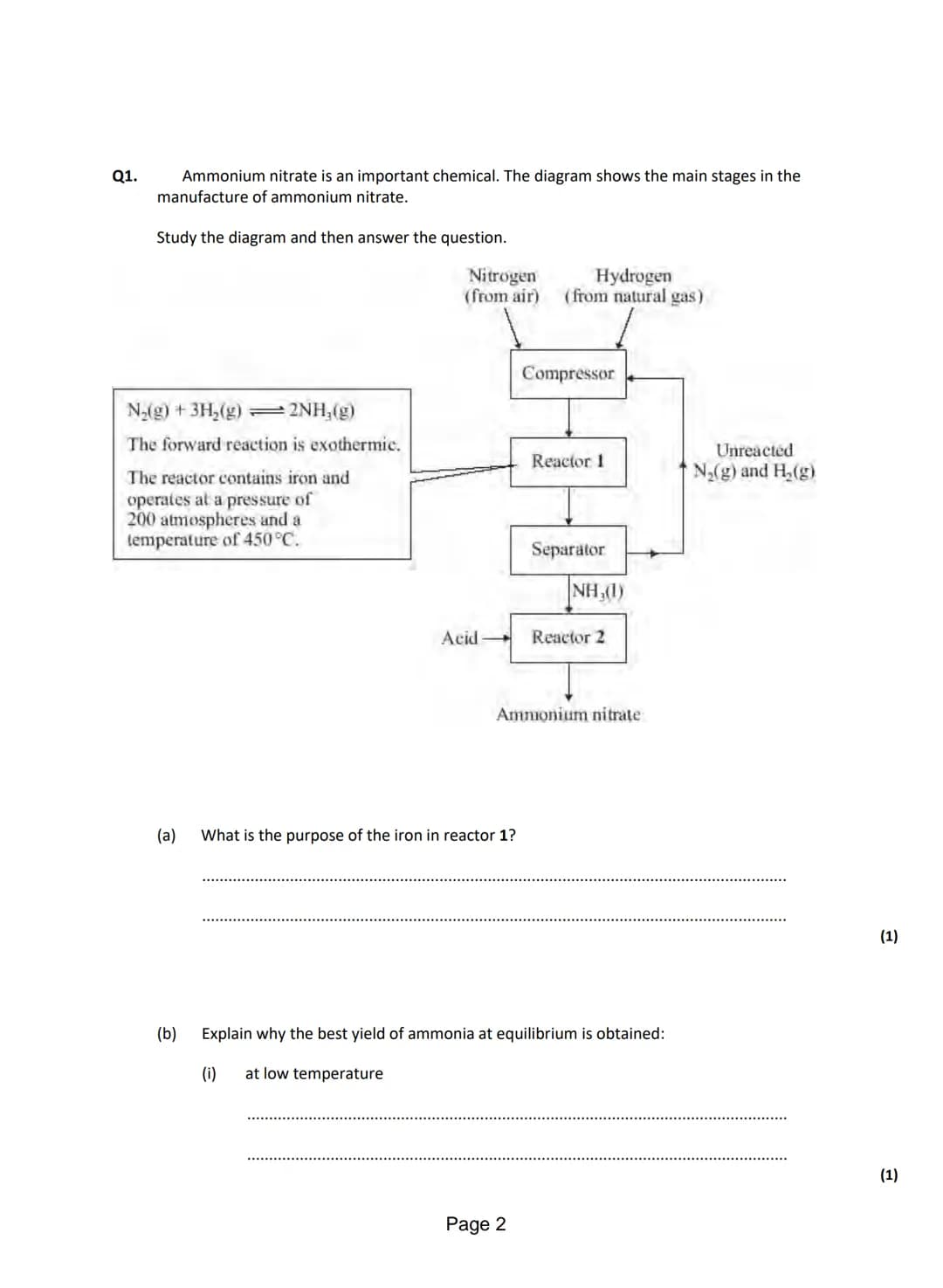 
<p>Q1. <strong>Anhydrous Cobalt Chloride Reaction</strong></p>
<p>The word equation shows the reaction between anhydrous cobalt chloride an