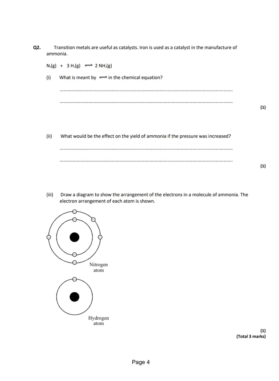 
<p>Q1. <strong>Anhydrous Cobalt Chloride Reaction</strong></p>
<p>The word equation shows the reaction between anhydrous cobalt chloride an