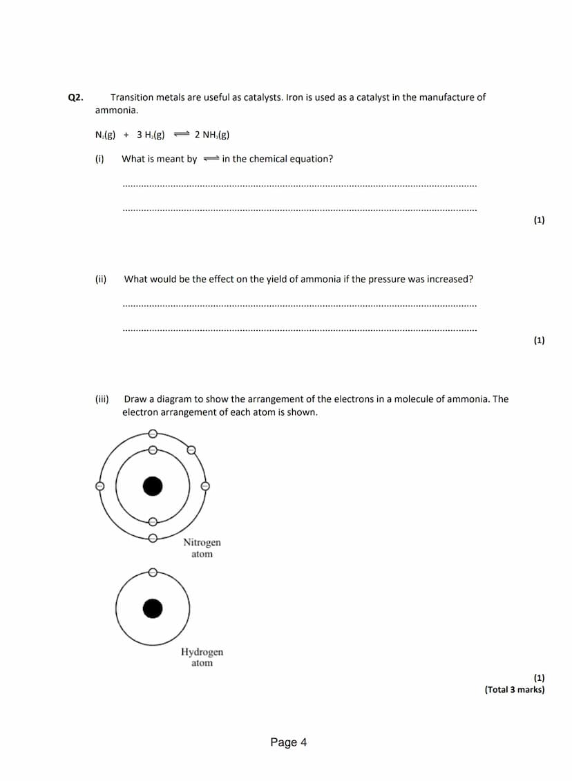 
<p>Q1. <strong>Anhydrous Cobalt Chloride Reaction</strong></p>
<p>The word equation shows the reaction between anhydrous cobalt chloride an