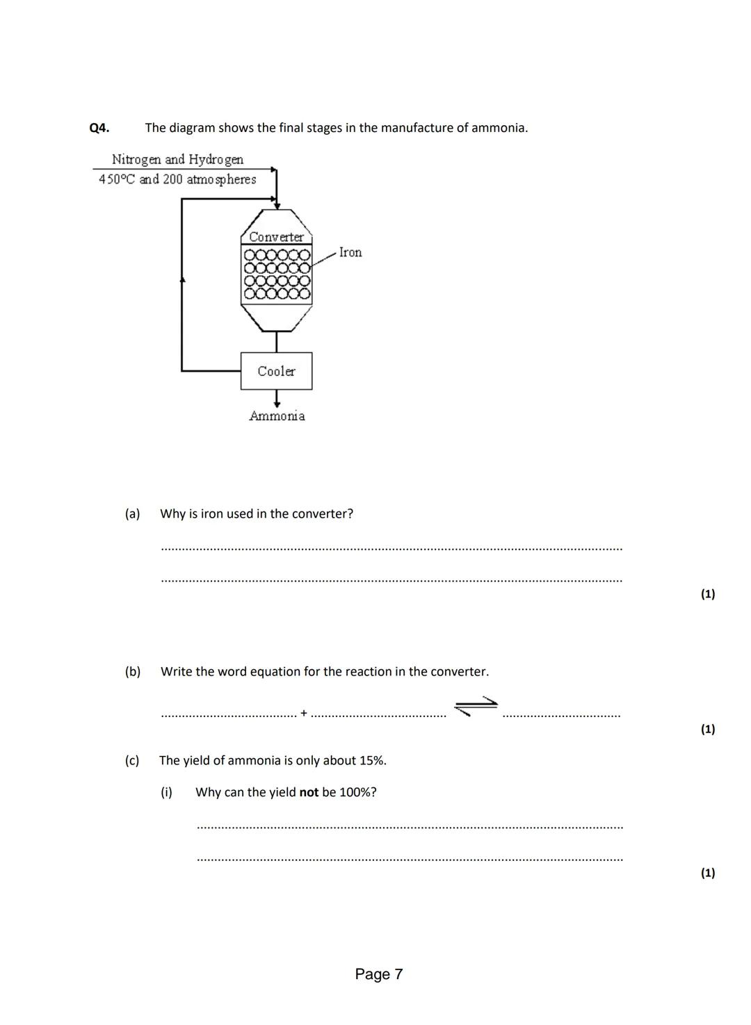 
<p>Q1. <strong>Anhydrous Cobalt Chloride Reaction</strong></p>
<p>The word equation shows the reaction between anhydrous cobalt chloride an