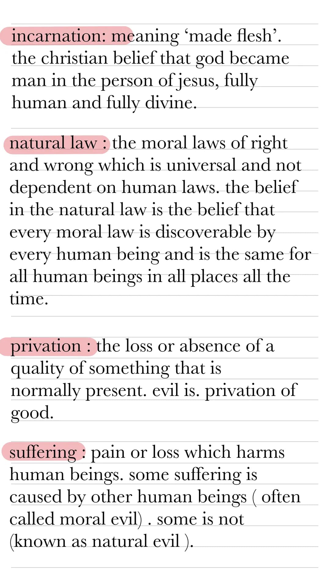 good and evil
- key concepts-
conscience : human reason making
moral decisions. the knowledge we have
of what is right or wrong and the god-