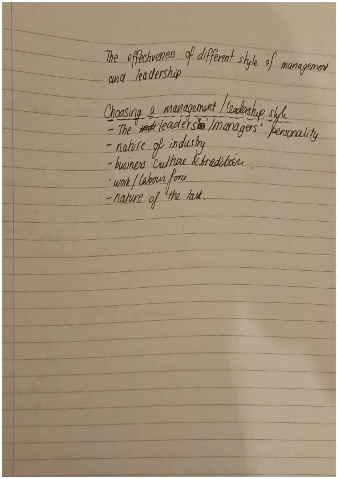 3.2 - MANAGERS, LEADERSHIP & DECISION-MAKING
3.2.1: Understanding management, leadership & decision making
Leadership/Leaders
The distinctio