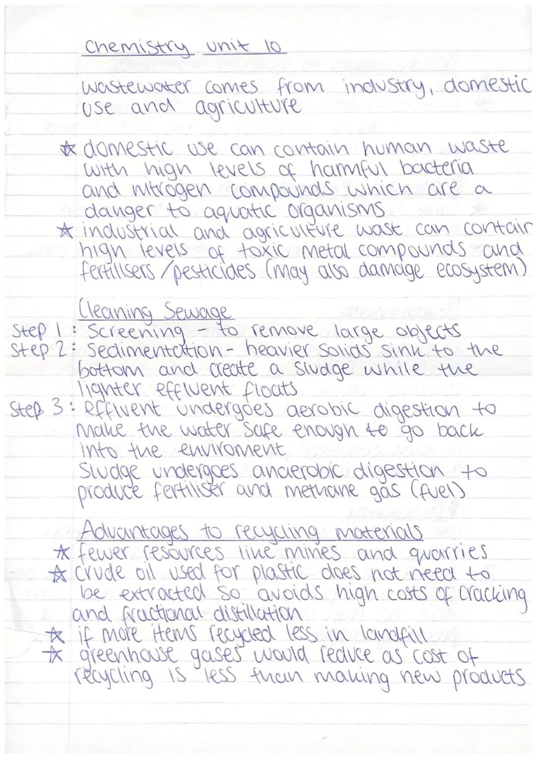 Chemistry unit 10
farths Resources
/ finite resources have a limited supply
Crude oil is processed through.
fractional distilation and crack