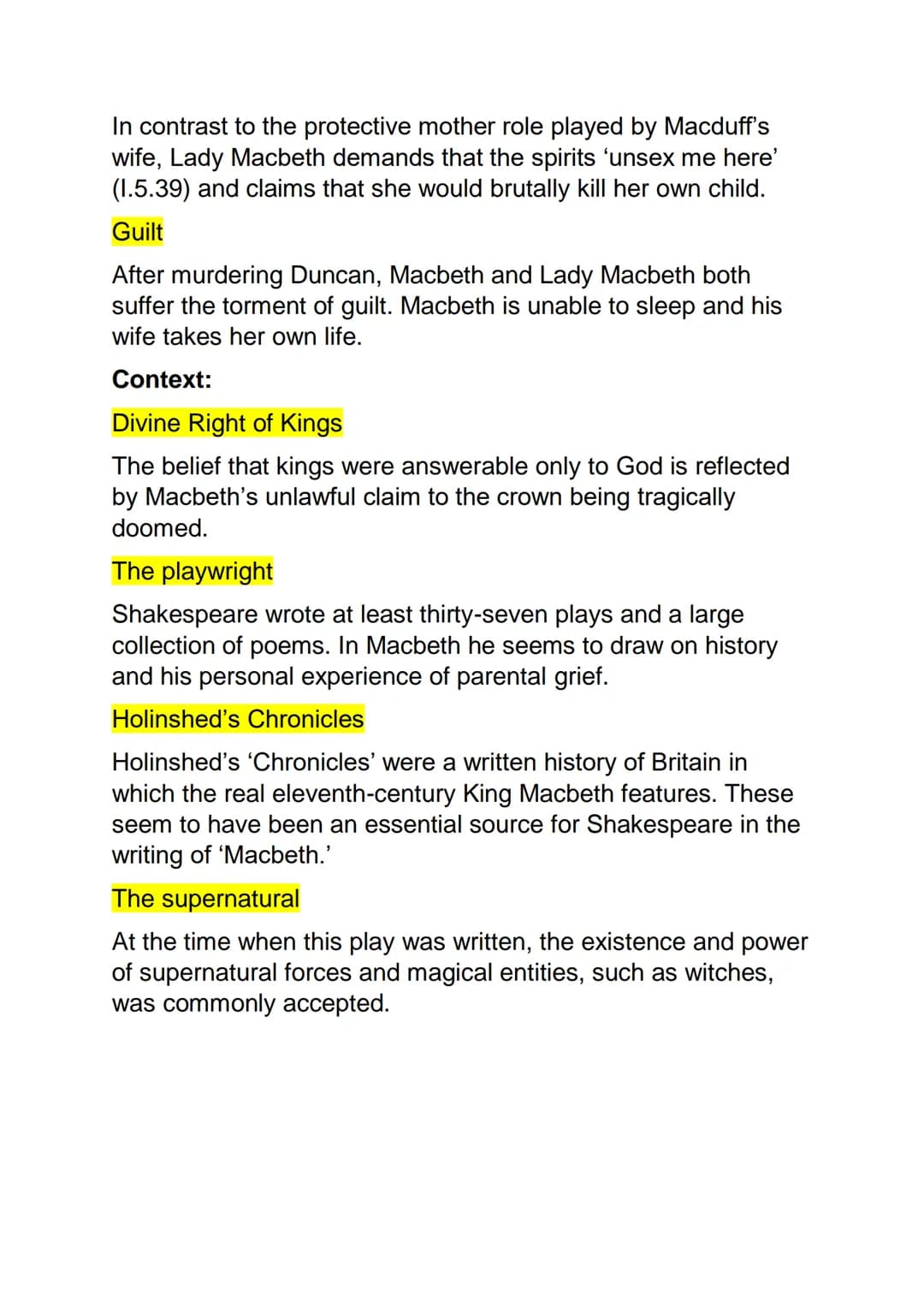 Macbeth notes:
Characters:
Macbeth
A once brave warrior who, under his wife's influence, murders
King Duncan and takes the crown, an act tha