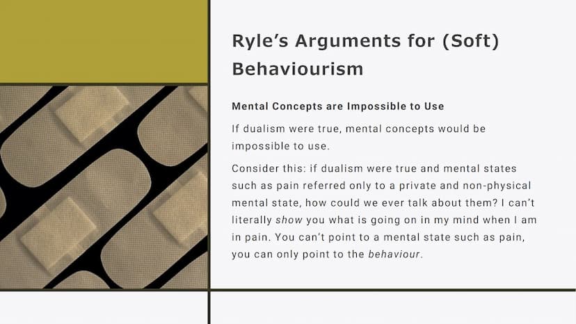 BEHAVIOURISM
Philosophy Revision Cards An Overview of
Behaviourism
Behaviourism is the idea that mental states -
such as pain, pleasure, sad