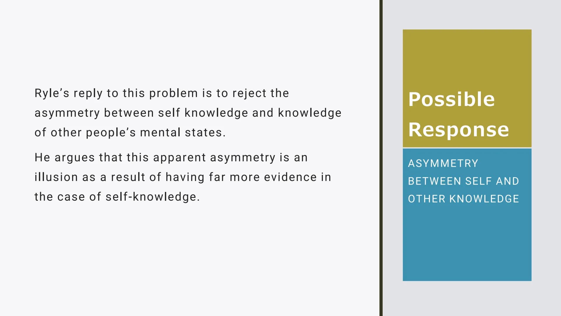 BEHAVIOURISM
Philosophy Revision Cards An Overview of
Behaviourism
Behaviourism is the idea that mental states -
such as pain, pleasure, sad