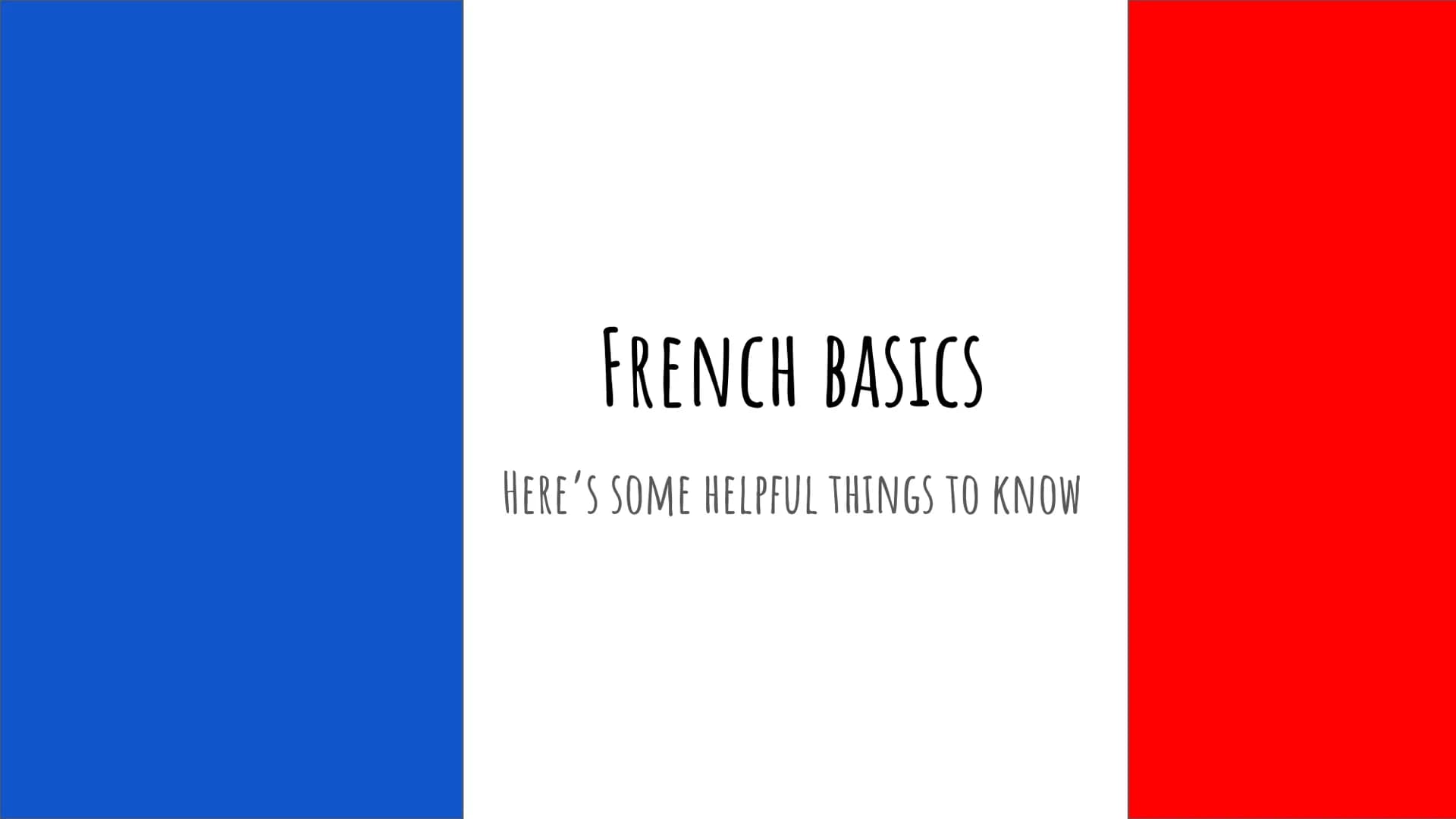 FRENCH BASICS
HERE'S SOME HELPFUL THINGS TO KNOW INTRODUCING YOURSELF
INSERT A NUMBER
JE M'APPELLE...
MY NAME IS...
J'AI ... ANS-
...
I AM..