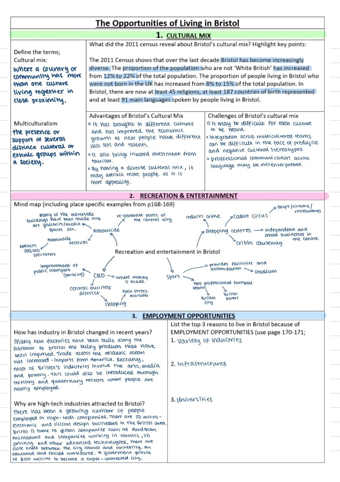 Bristol Case Study: AQA GCSE Geo Fun Facts & Quiz